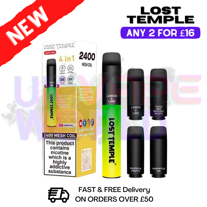 lost temple vape pods 2400 4 IN 1 POD BAR ELF BAR Vapor Disposable Vape Variant:Mango Core 3 Pack Blue Moon Dream •