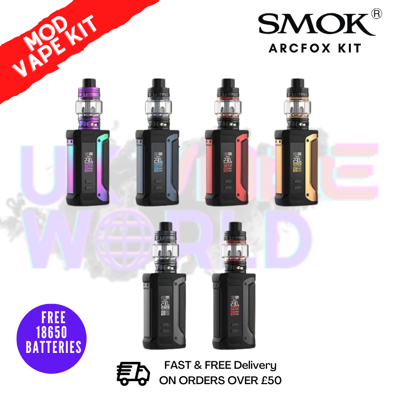 Smok Arcfox 230W Vape Kit + 2x FREE Batteries | 39.99 Smok Arcfox 230W Vape Kit + 2x FREE Batteries | 39.99