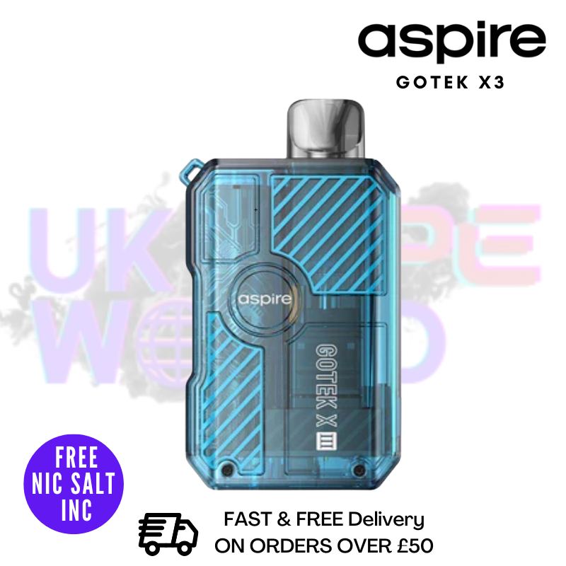 Blue Aspire Gotek X3 Pod Kit - Only £8.79 - UK Vape World