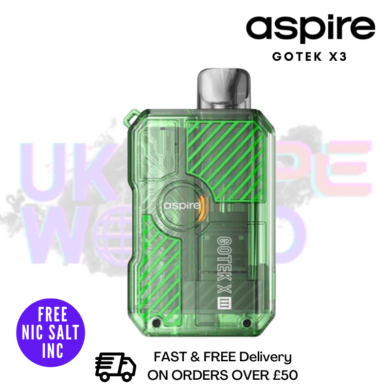 Green Aspire Gotek X3 Pod Kit - Only £8.79 - UK VAPE World