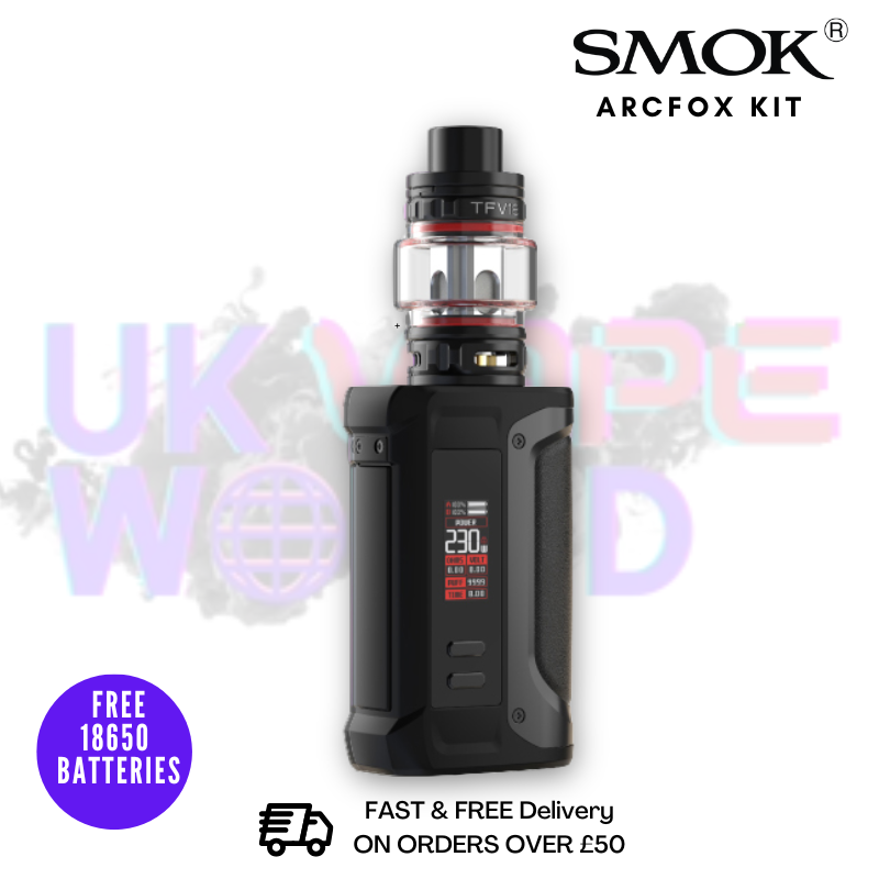 Bright Black Smok Arcfox 230W Vape Kit  - UK Vape World