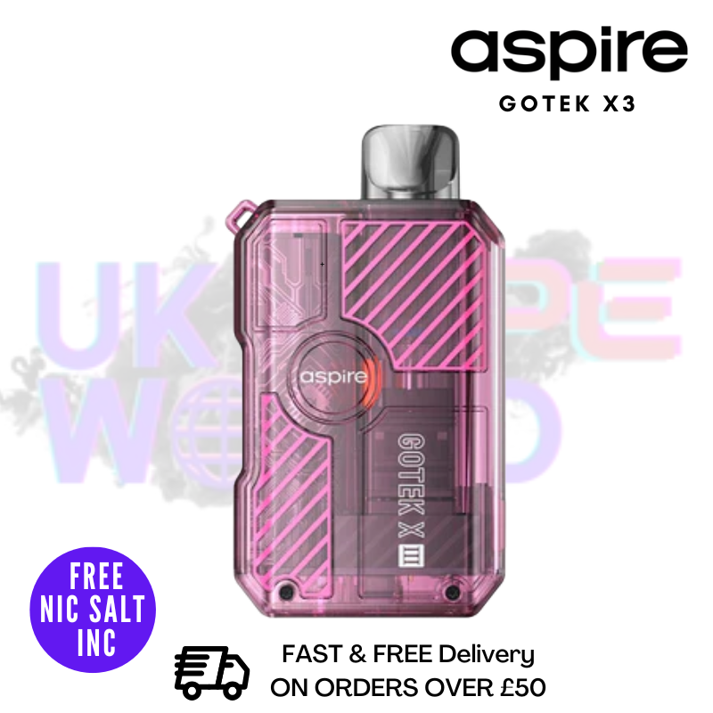 Pink Aspire Gotek X3 Pod Kit - Only £8.79 - UK Vape World
