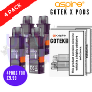 Aspire Gotek X Replacement Pod Catridges (2 x Pack Of 2) - UK Vape World
