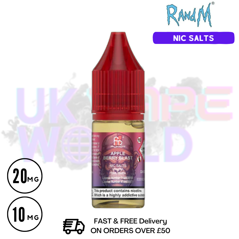 Shop Apple Berry Blast RandM Tornado 7000 Nic Salt 10ML eLiquid - UK Vape World