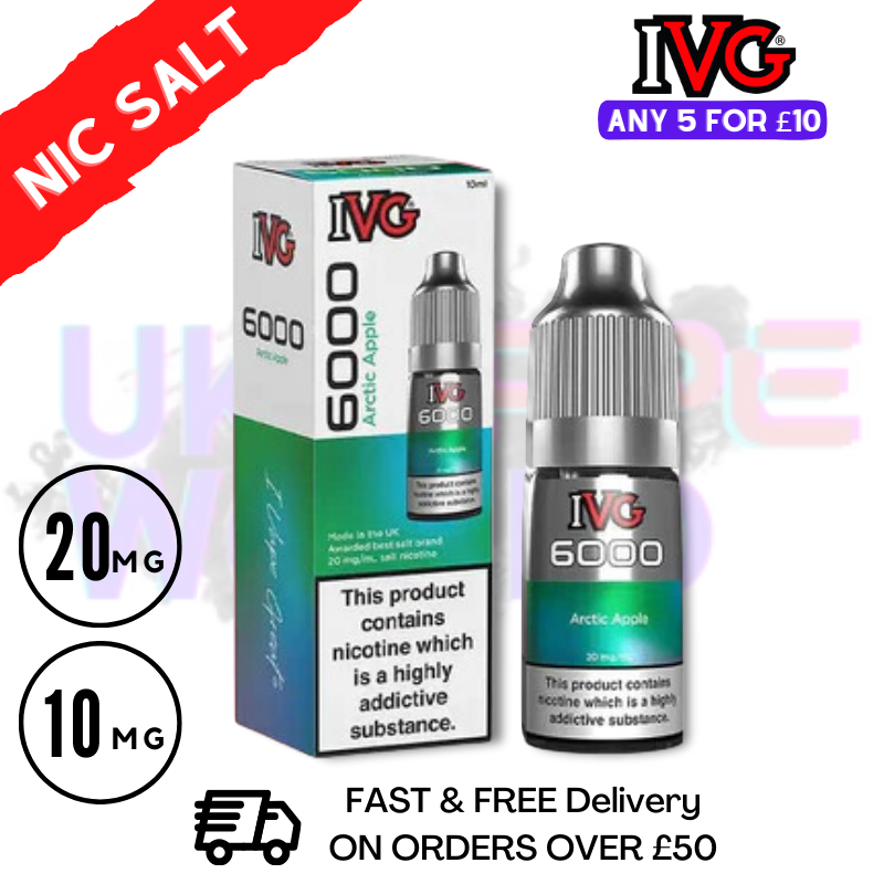 Shop Arctic Apple IVG 6000 Nic Salt E-Liquid - UK Vape World