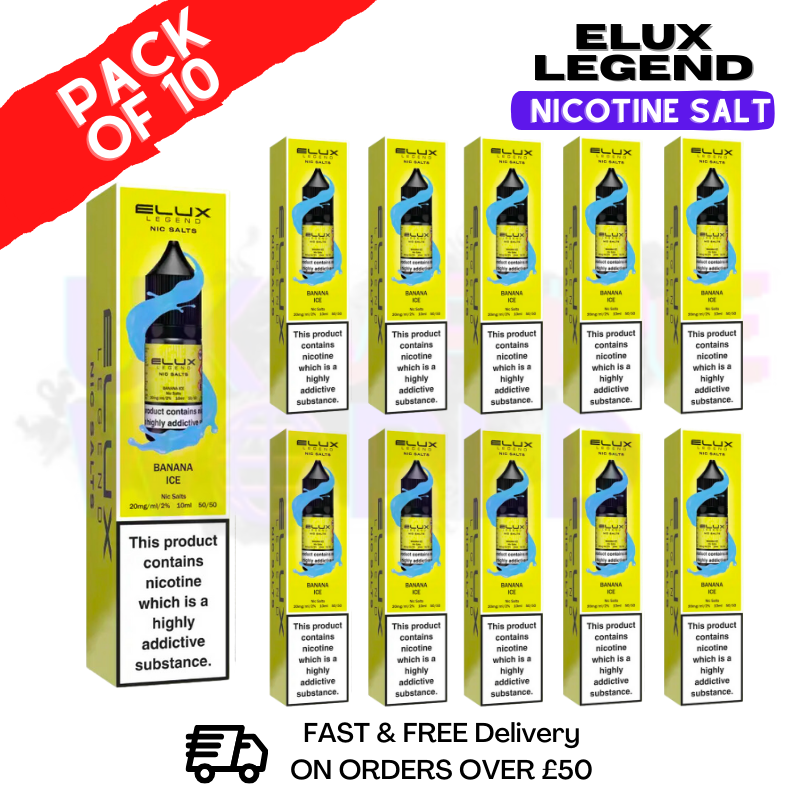Banana ICE Elux Legend Nic Salt BOX OF 10 Banana ICE Elux Legend Nic Salt BOX OF 10