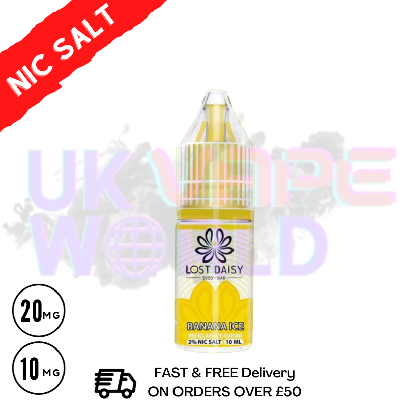 Banana ICE LOST Daisy Nic Salt 10ML eLiquid - UK Vape World