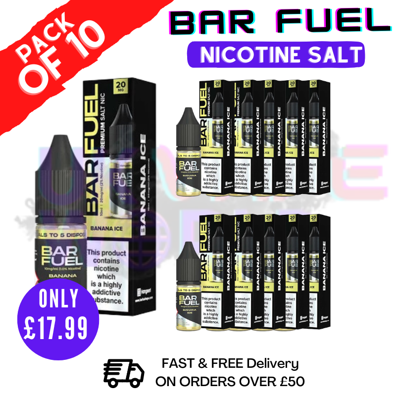 Shop Banana ice Bar Fuel Nic Salt BOX OF 10 - UK Vape World