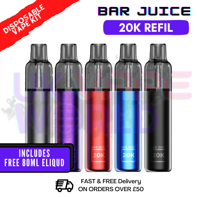Bar Juice 20,000 Puff 20K Refillable Disposable + FREE 80ML Eliquid