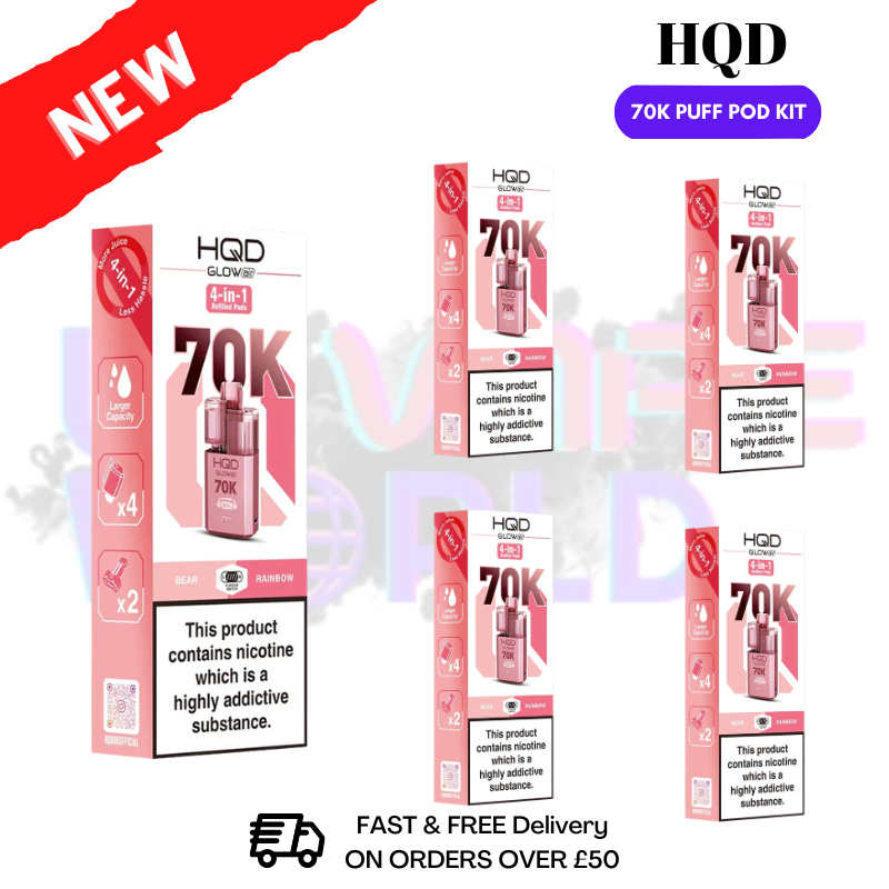 Bear HQD Glow Air 70k Vape Kit Box of 5 Bear HQD Glow Air 70k Vape Kit Box of 5