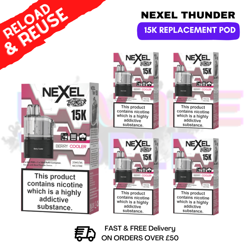Berry Cooler Nexel 15K REPLACEMENT PODS BOX OF 5 - ukvapeworld