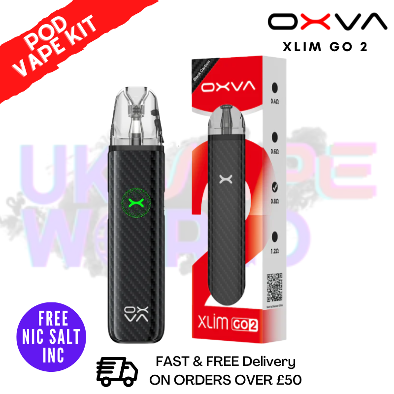 Oxva Xlim GO 2 Black Carbon Pod Vape Kit - Only 10.99 Oxva Xlim GO 2 Black Carbon Pod Vape Kit - Only 10.99