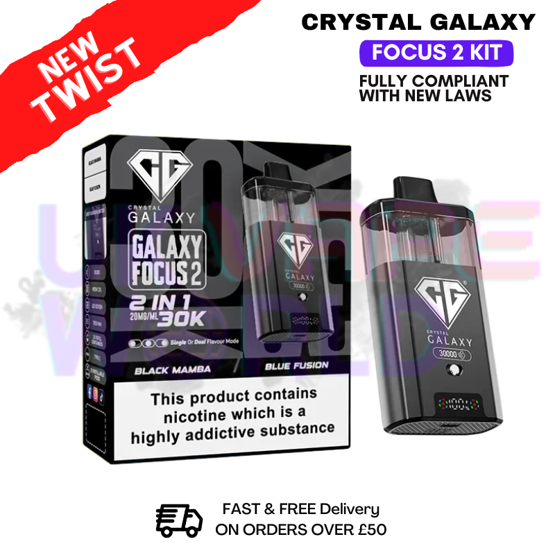 vape detector Black Mamba Crystal Galaxy 30K Focus 2 Puff Kit