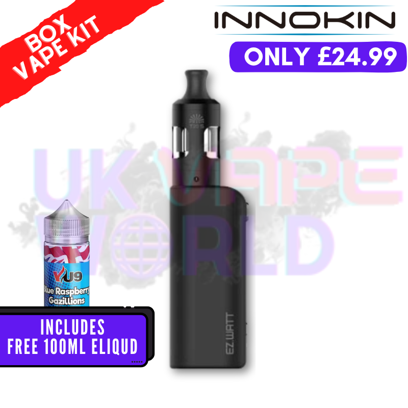 Black Innokin Ez Watt Starter Kit + Free 100ML Liquid - ONLY 24.99 Black Innokin Ez Watt Starter Kit + Free 100ML Liquid - ONLY 24.99