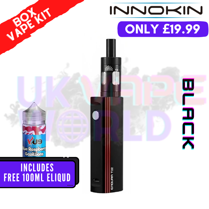 Shop Black Innokin T22E Vape Kit + Free 100ML Liquid - ONLY £19.99 - UK Vape World