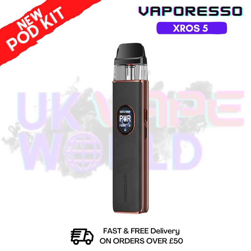 Black Leather Vaporesso Xros 5 Pod Vape Kit Black Leather Vaporesso Xros 5 Pod Vape Kit