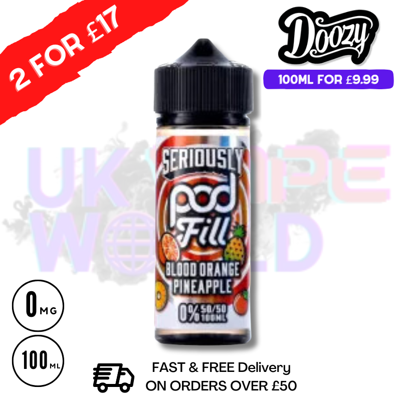 Blood Orange Seriously PodFill Shortfill Juice 100ML Eliquid