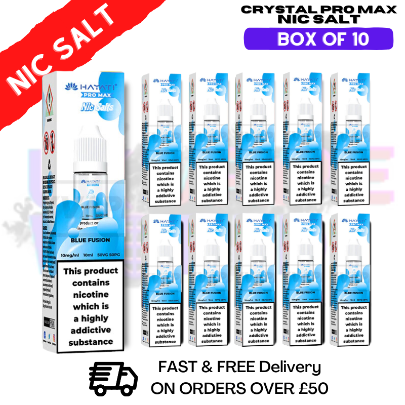 Blue Fusion Hayati Crystal Pro Max Box Of 10 Nic Salts - 16.99