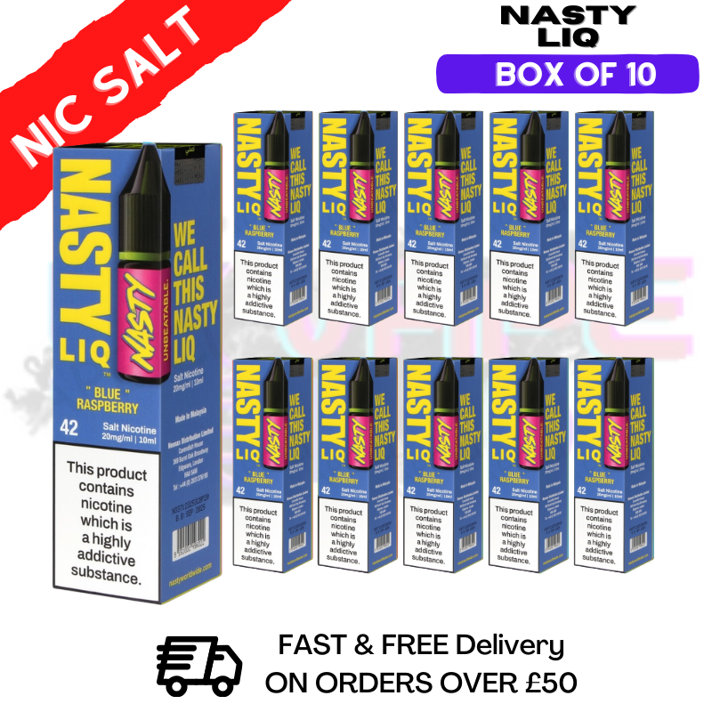 Blue Raspberry NastyLiq Nic Salt Box Of 10