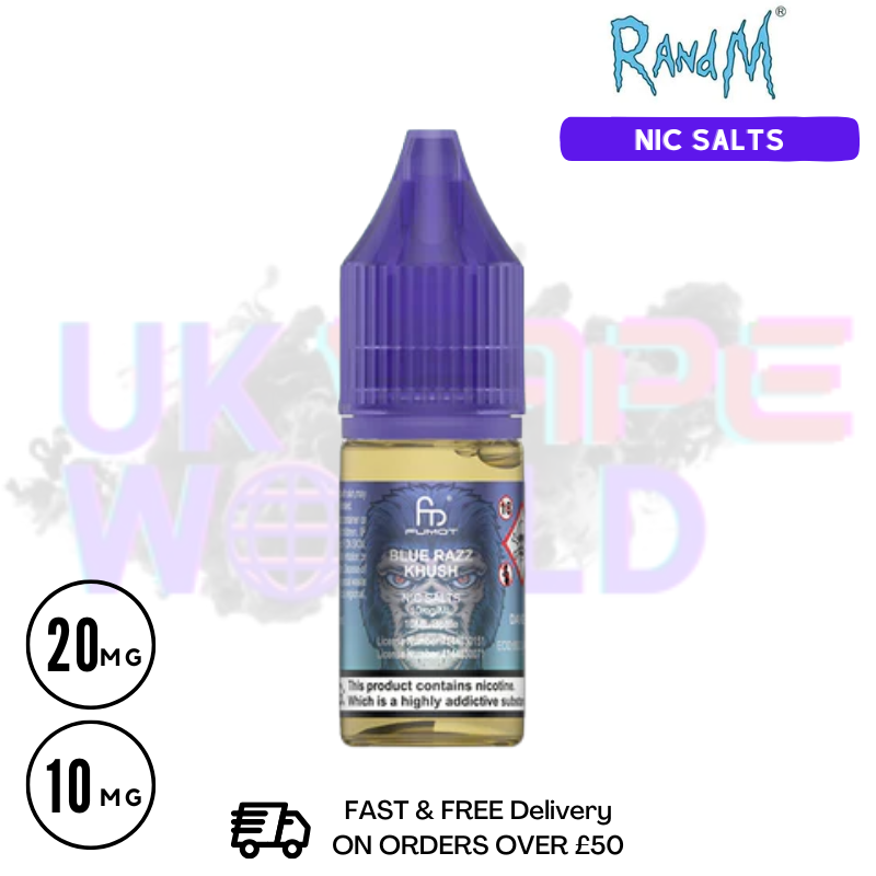 Blue Razz Kush RandM Tornado 7000 Nic Salt 10ML eLiquid