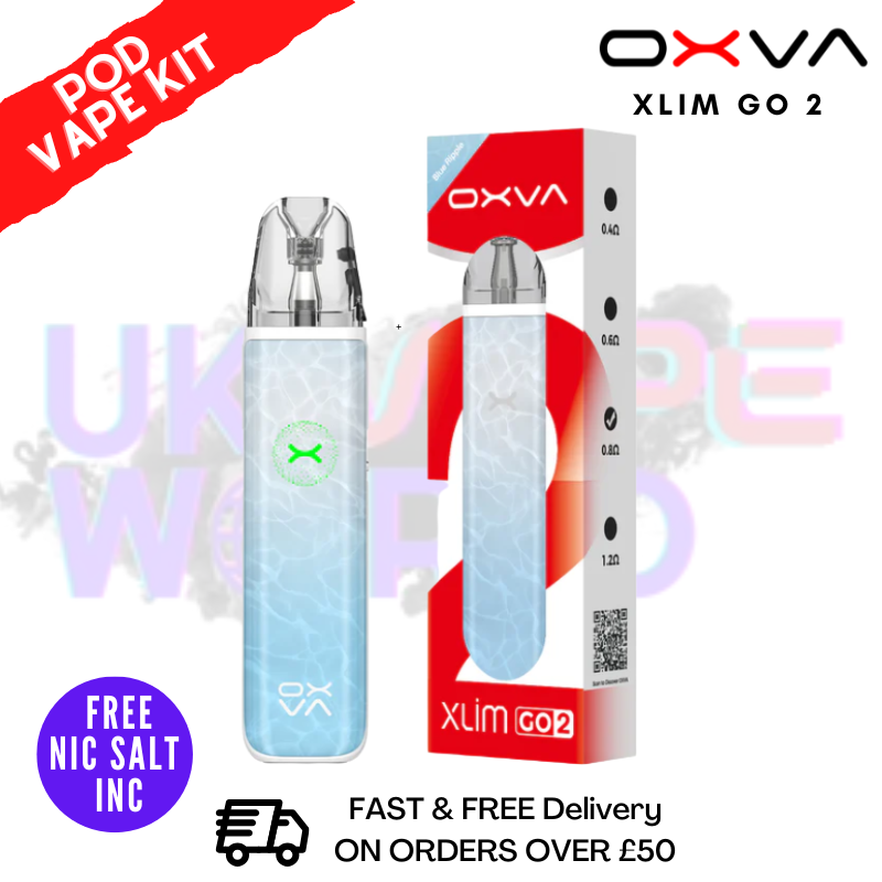 Oxva Xlim GO 2 Blue Ripple Pod Vape Kit - Only 10.99 Oxva Xlim GO 2 Blue Ripple Pod Vape Kit - Only 10.99