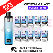 Blue Sour Raspberry Crystal Galaxy Focus 6K Kits Box Of 10 - ukvapeworld