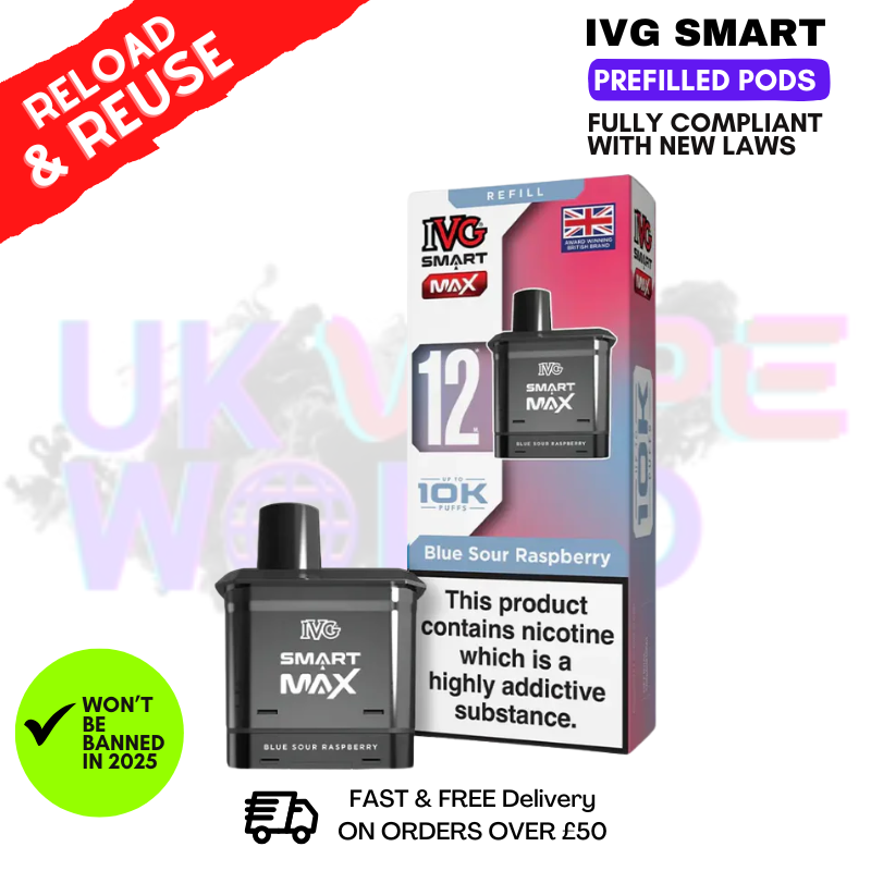 Blue Sour Raspberry IVG Smart Max Replacement Pod