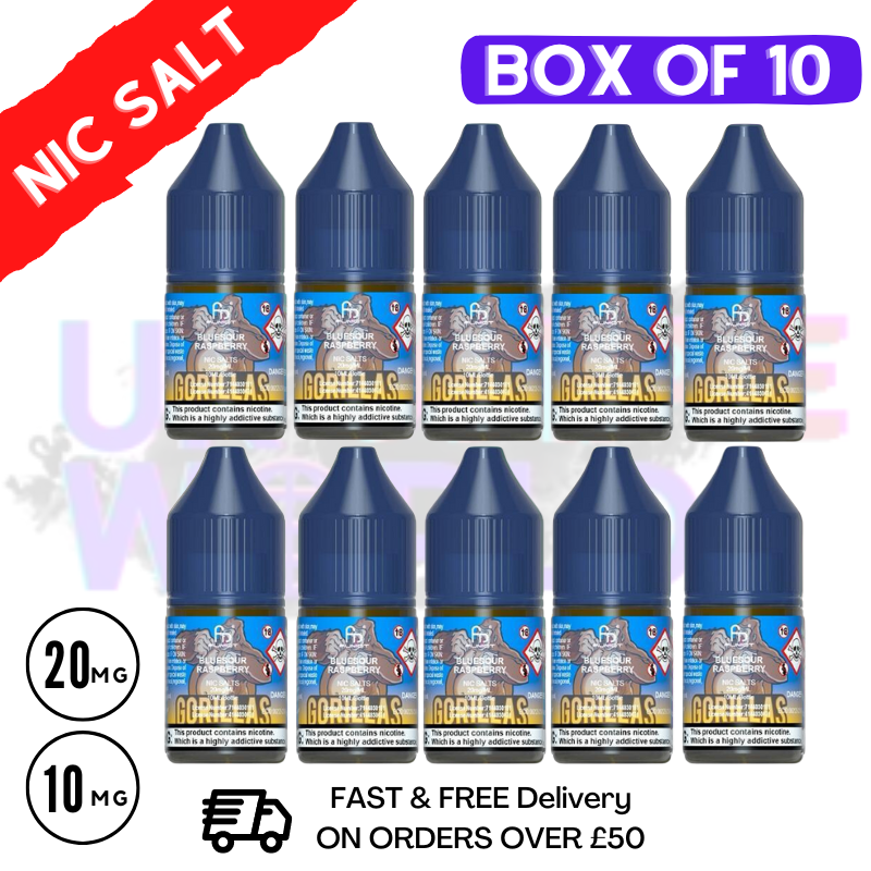 Shop Blue Sour Raspberry RandM Tornado 7000 Nic Salt BOX OF 10 - UK Vape World