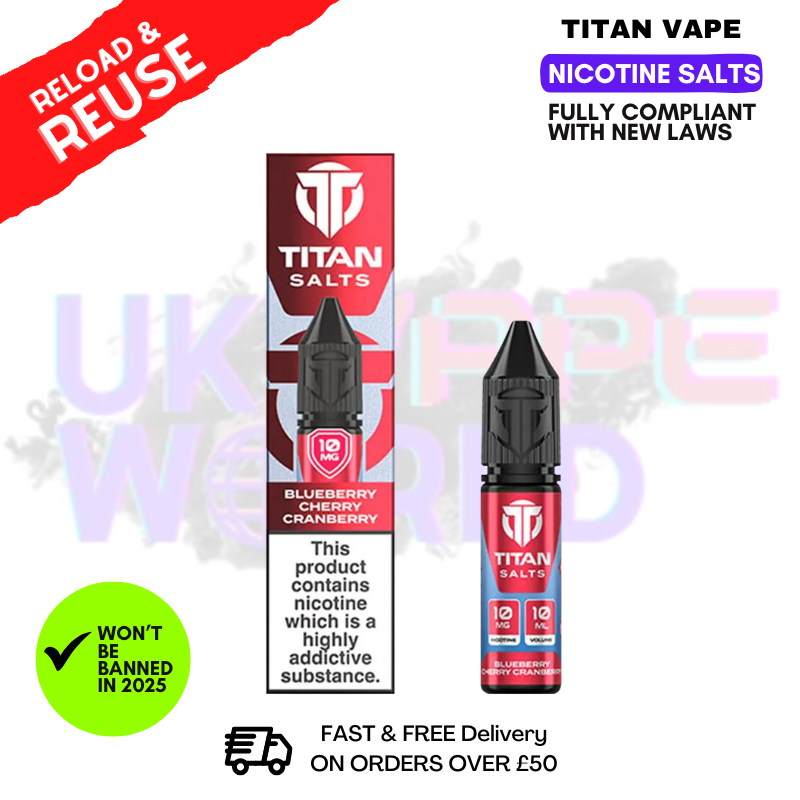 Blueberry Cherry Cranberry Titan Nic Salt 10ML eLiquid