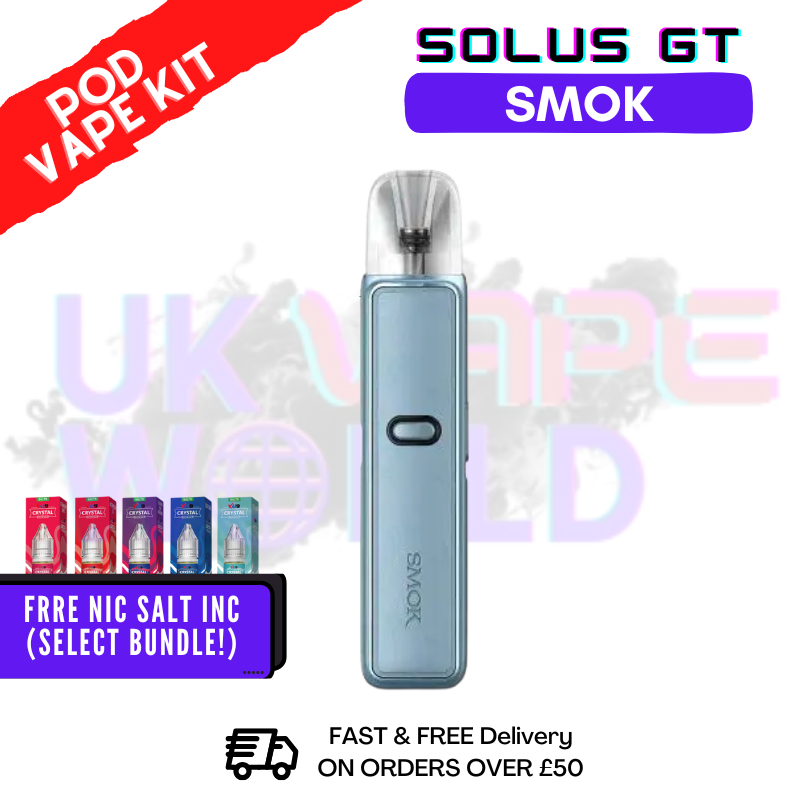 Blue Haze Leather Smok Solus GT Kit - 8.00 Blue Haze Leather Smok Solus GT Kit - 8.00