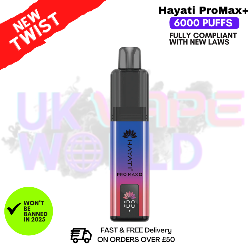 Shop Blue Razz Cherry Hayati Pro Max Plus 6000Puff Kit - UK Vape World