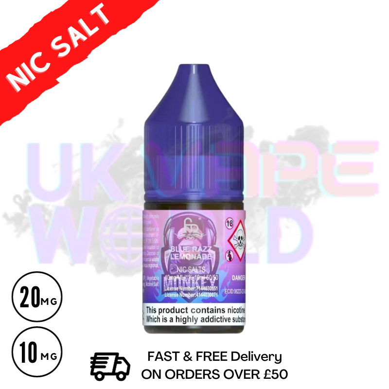 Blue Razz Lemonade - RandM Tornado 7000 Nic Salt 10ML eLiquid - UK Vape World