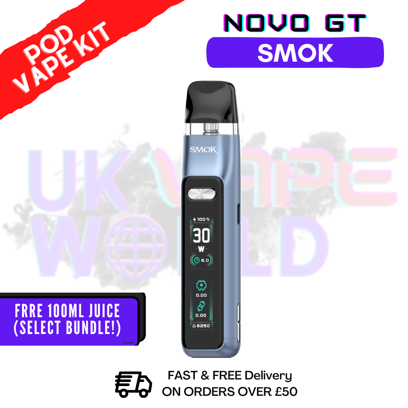 Blue Smok NOVO GT Pod Kit & FREE 100ML - £19.99