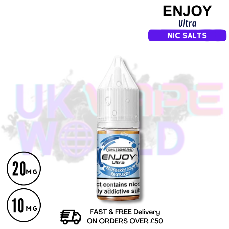 Shop Blue Sour Raspberry Enjoy Ultra 9000 9K Nic Salt 10ML eLiquid - UK Vape World