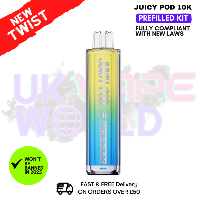 Blue Turkish Delight Juicy Pod 10K NovaMax Pod Kit - 8.99 Blue Turkish Delight Juicy Pod 10K NovaMax Pod Kit - 8.99