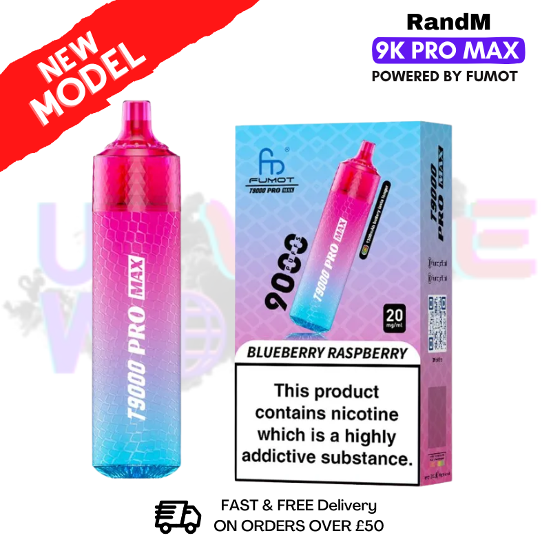 Blueberry Raspberry RandM T9000 Pro Max Pod Kit - ukvapeworld