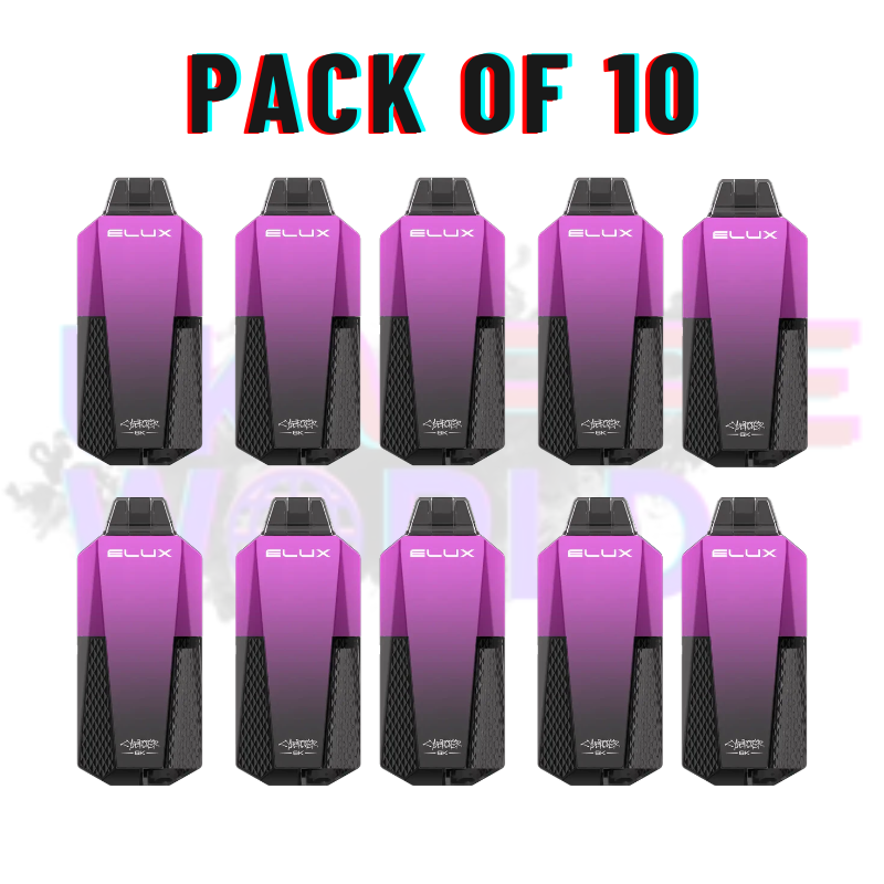 Box Of 10 - Blueberry Raspberry Elux CyberOver 6000 Puff 6K Pod Vape Kit