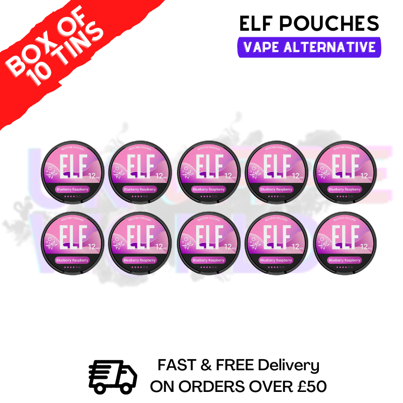 Blueberry Raspberry Elf Nicotine Pouches Box Of 10