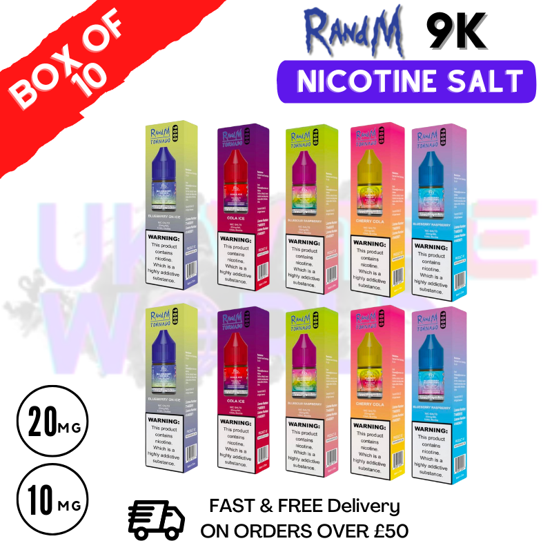 RandM Tornado 9000 Nic Salt 10ml R and M - Pack of 10