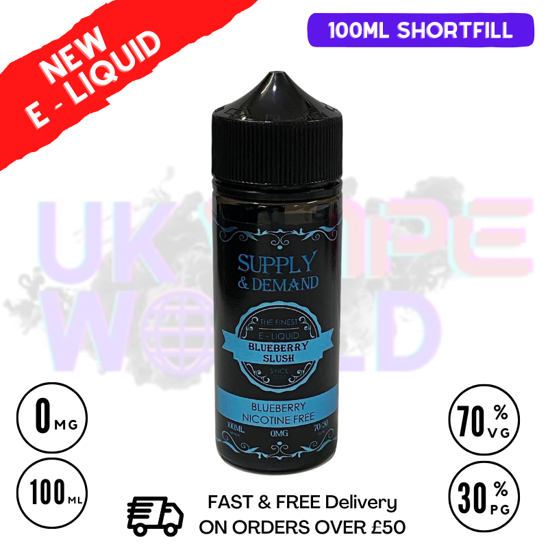 uk vape supply Blueberry Slush Supply & Demand 100ml Shortfill Eliquid
