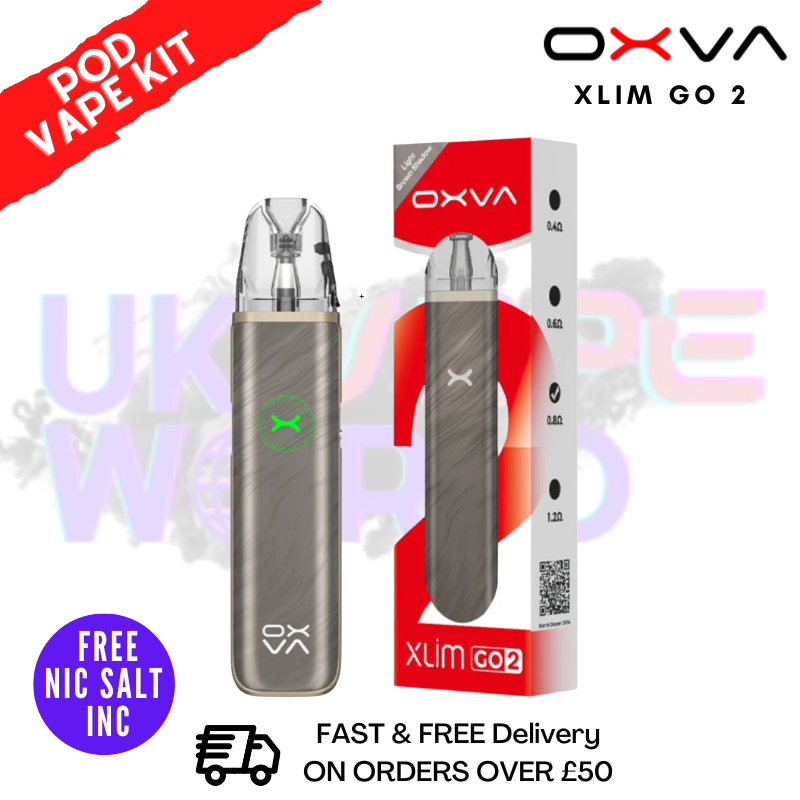 Oxva Xlim GO 2 Light Brown Shadow Pod Vape Kit - Only 10.99 Oxva Xlim GO 2 Light Brown Shadow Pod Vape Kit - Only 10.99