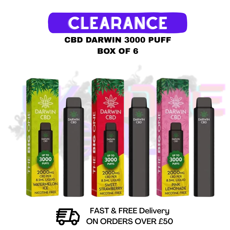 darwin cbd vape pen Dawin CBD Disposable Vape 3000 Puffs (Clearance) Box Of 6