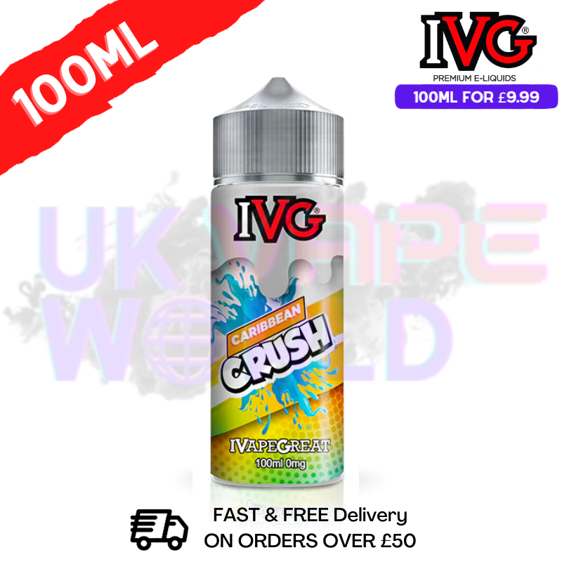 Carribean Crush IVG Shortfill Juice (NEW) 100ML Eliquid - 9.99