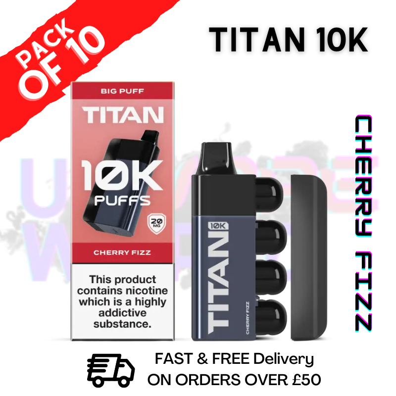 Cherry Fizz - Titan 10K Prefilled Vape Kit Box Pack Of 10