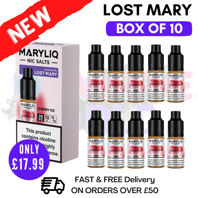 Cherry Ice MaryLiq Nic Salt BOX OF 10 - 17.99
