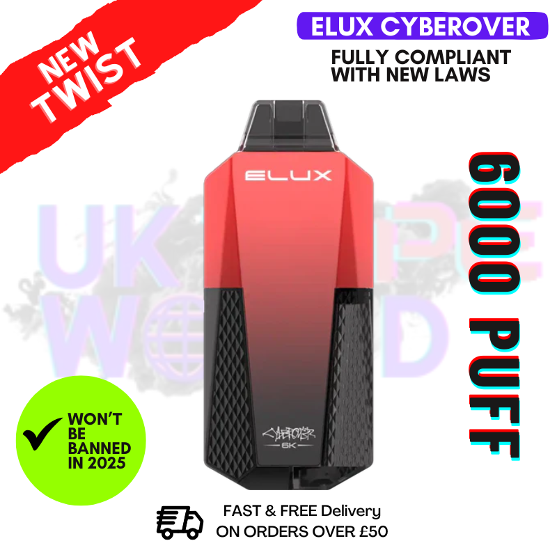 Shop Strawberry Watermelon Bubblegum Elux CyberOver 6000 6K Kit - UK Vape World