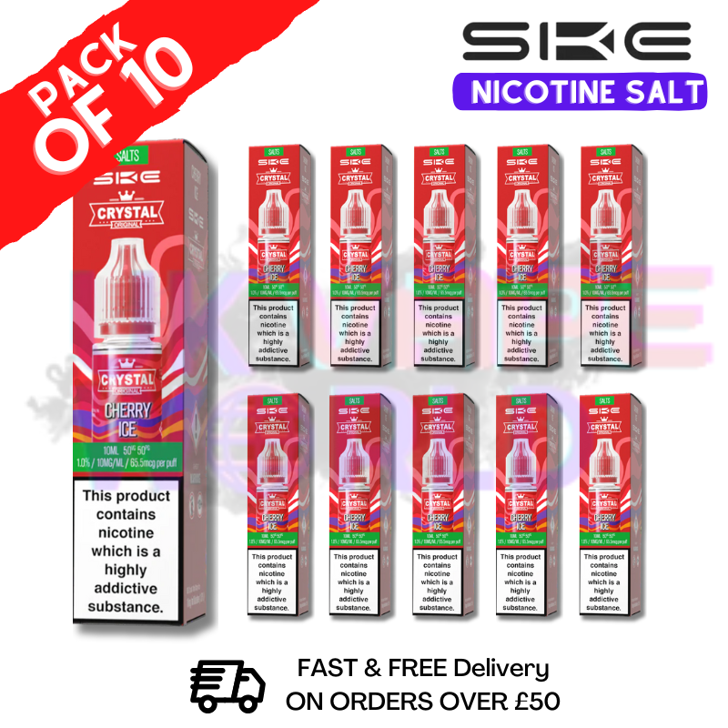 Cherry Ice Crystal SKE Nic Salt Box / Pack Of 10 Cherry Ice Crystal SKE Nic Salt Box / Pack Of 10