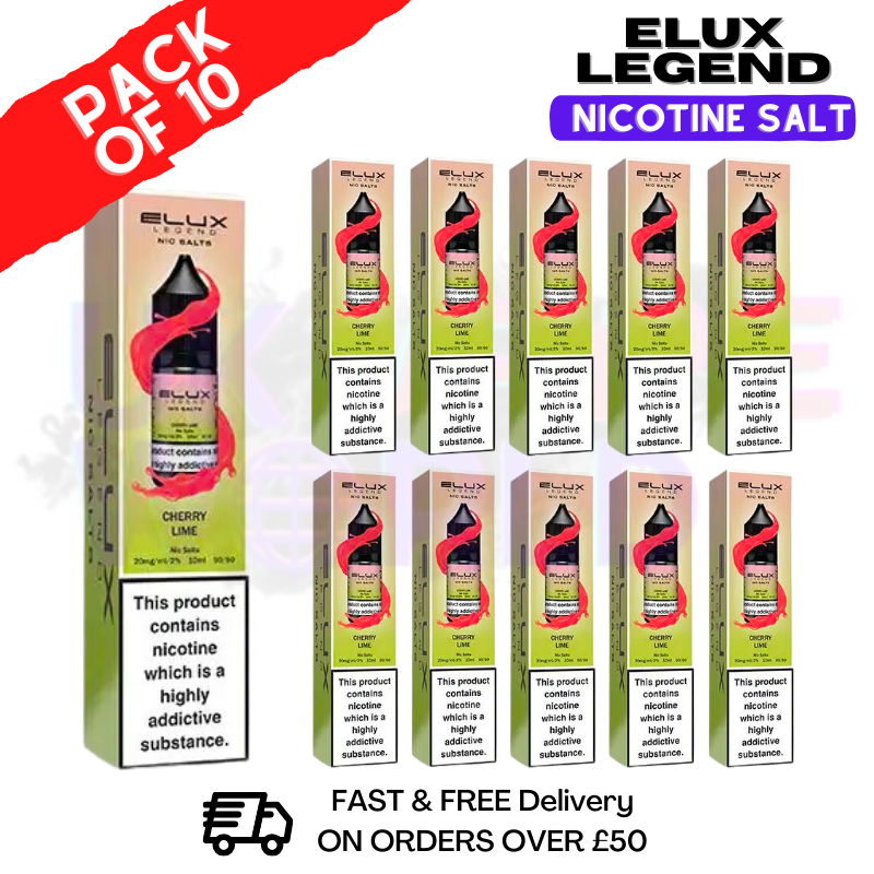 Shop Cherry Lime Elux Legend Nic Salt BOX OF 10 - UK Vape World