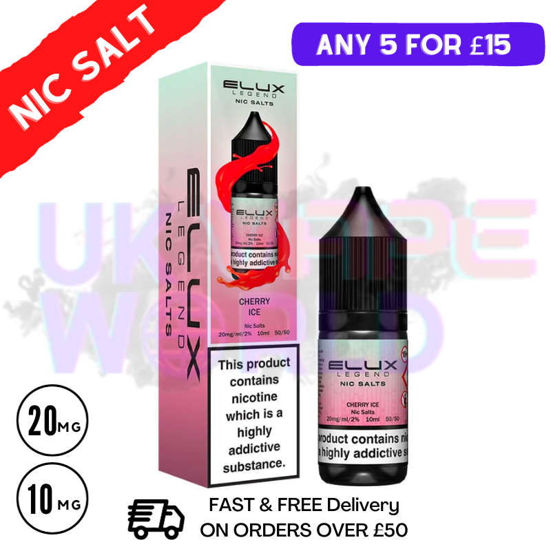hayati pro ultra 15000 puffs price Cherry ICE Elux Legend Nic Salt 10ML eLiquid