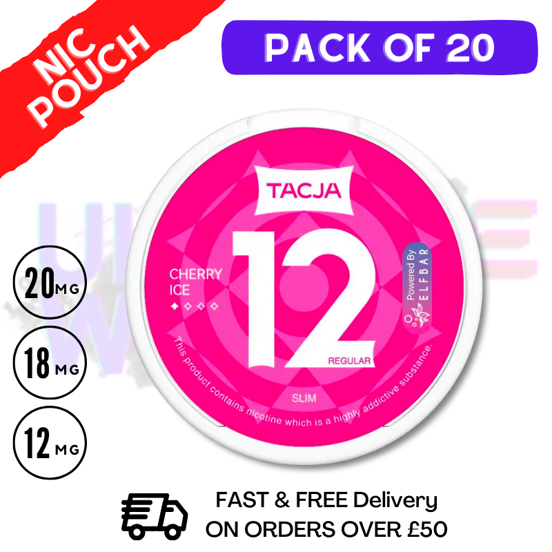 Cherry ICE TACJA Nicotine Pouches By Elf Bar - UK Vape World